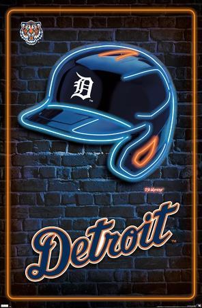Neon Detroit Tiger's Helment
